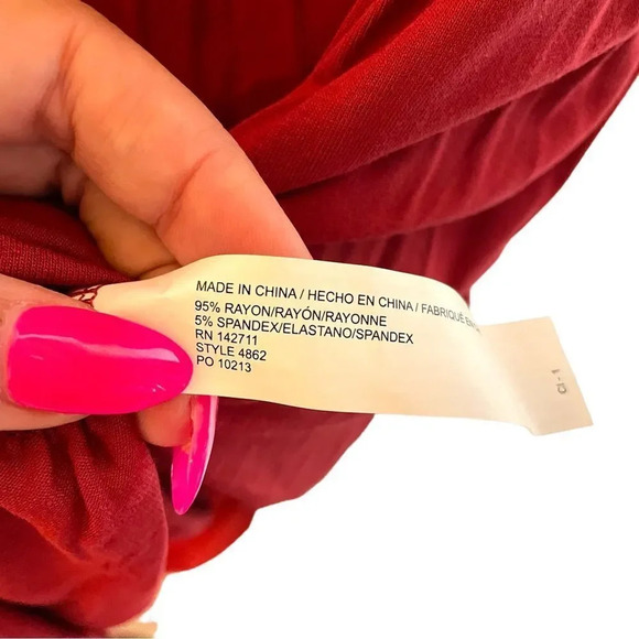 NWT ELOQUII Draped Wrap Front Ruched Red Sleeveless Top Blouse Shirt Size 14 NEW - Picture 11 of 12